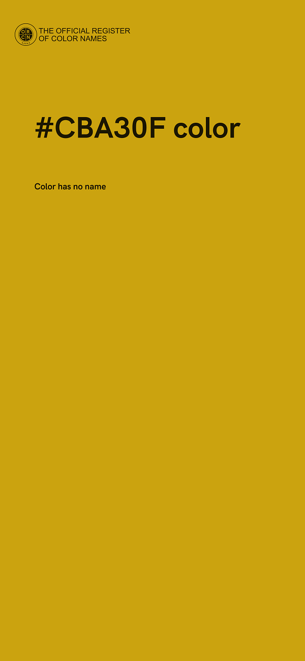 #CBA30F color image