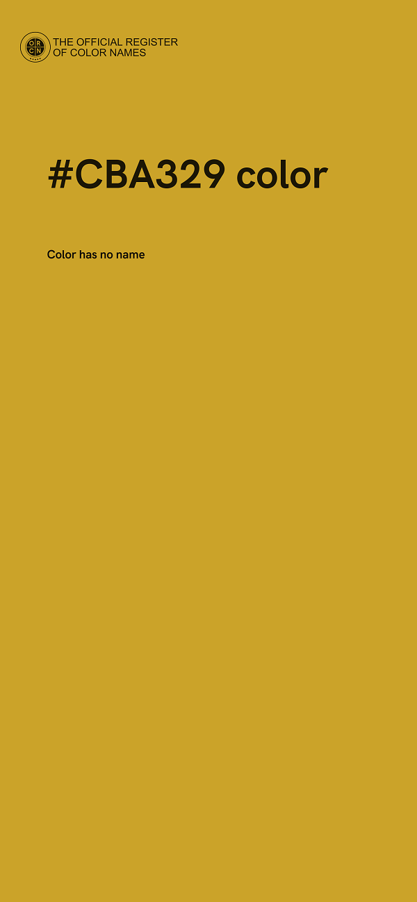 #CBA329 color image