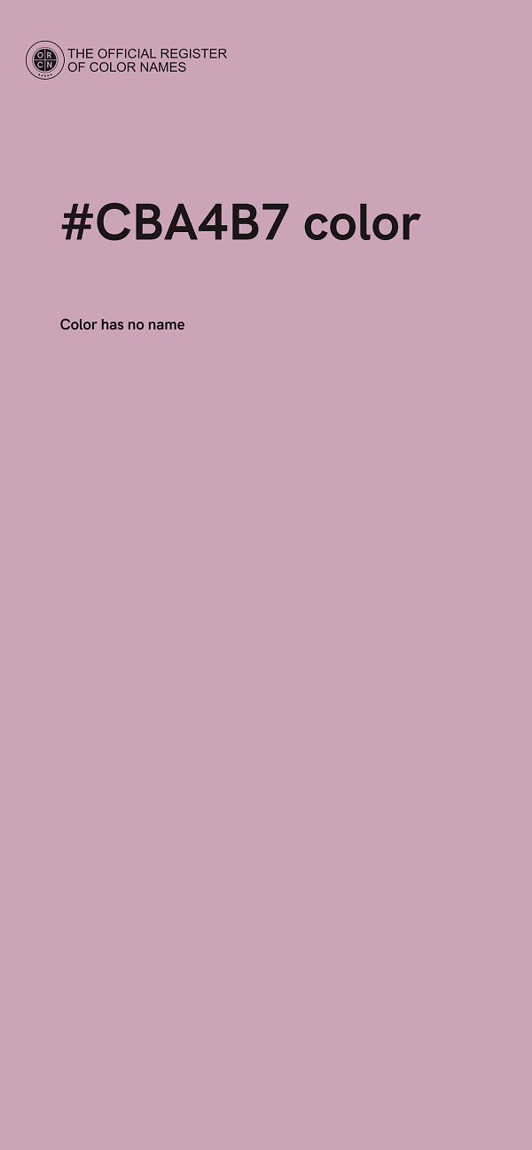 #CBA4B7 color image