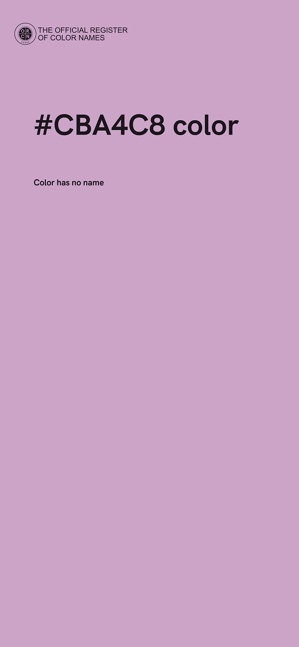 #CBA4C8 color image