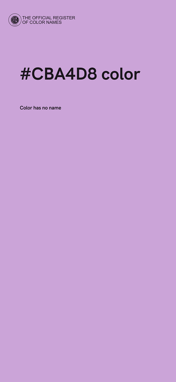 #CBA4D8 color image