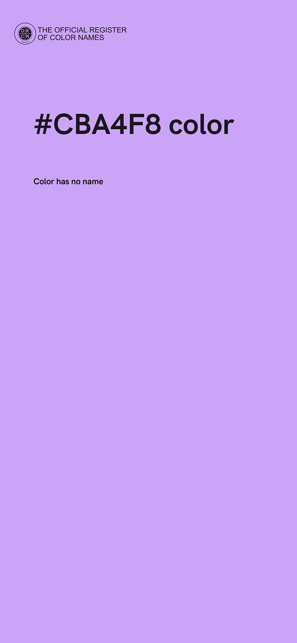 #CBA4F8 color image