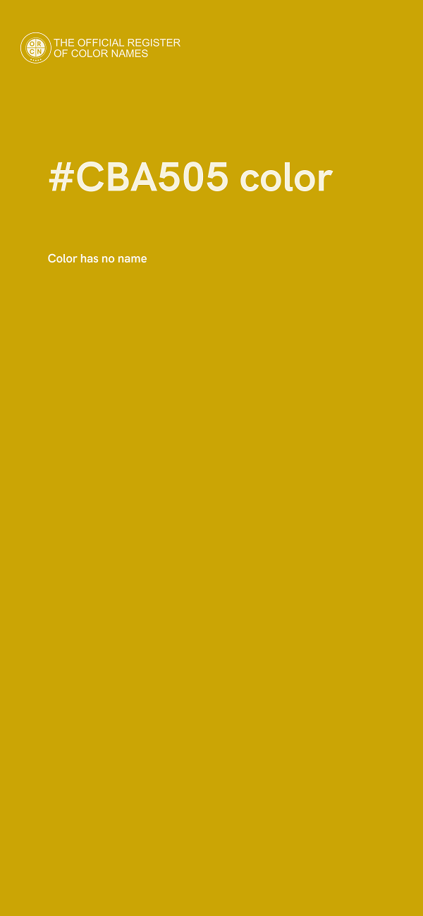 #CBA505 color image