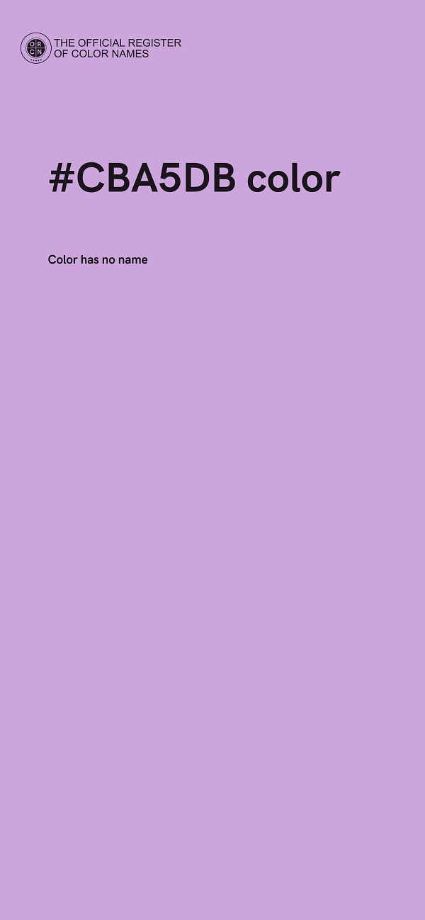 #CBA5DB color image