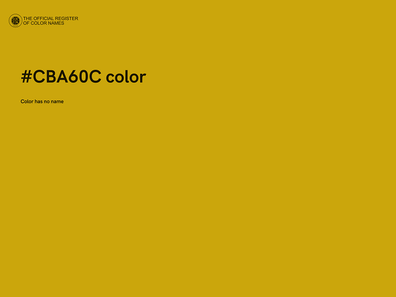 #CBA60C color image