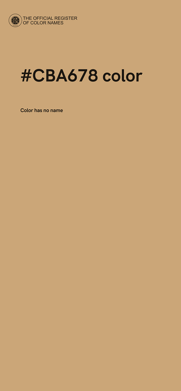 #CBA678 color image