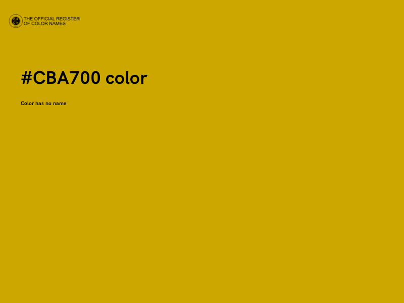 #CBA700 color image