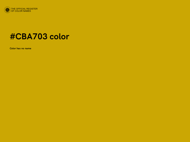 #CBA703 color image