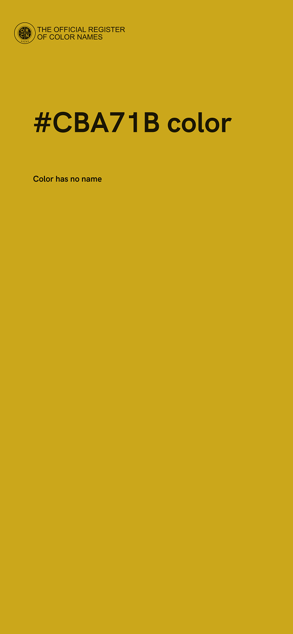 #CBA71B color image