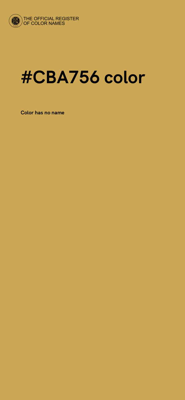 #CBA756 color image