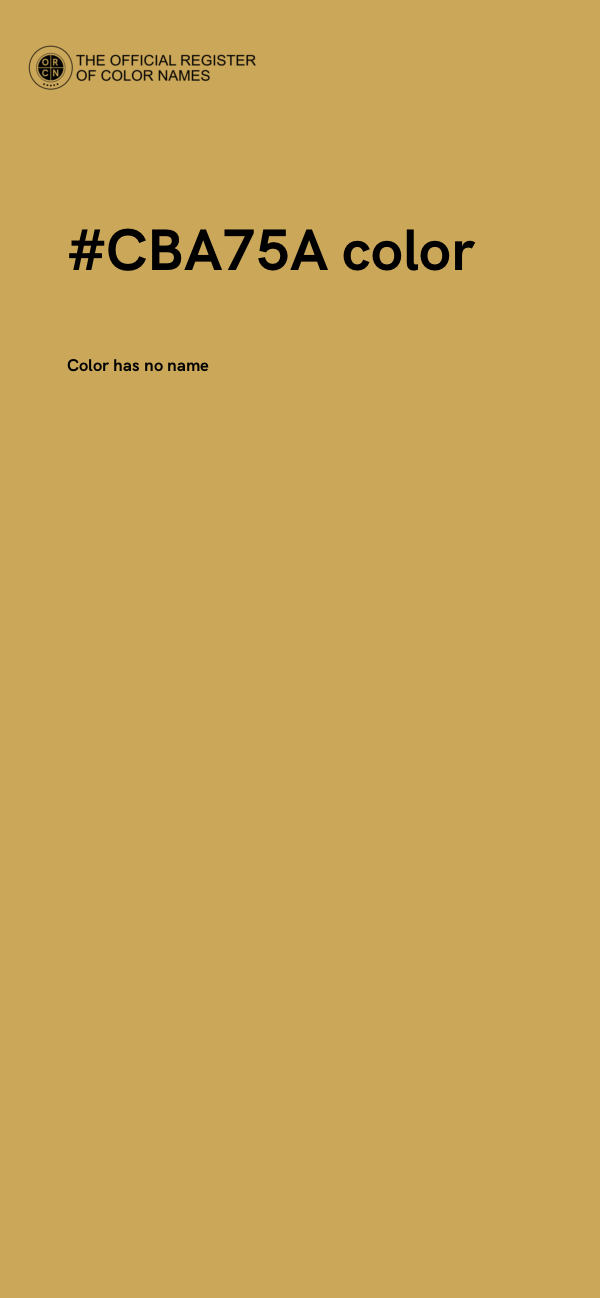 #CBA75A color image