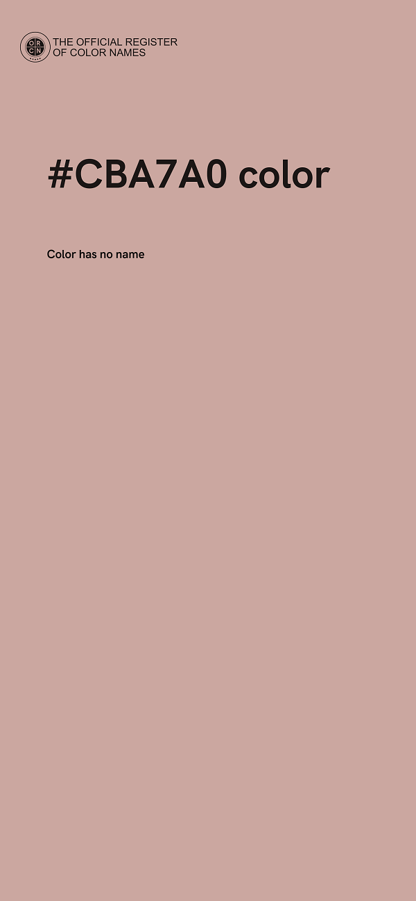 #CBA7A0 color image