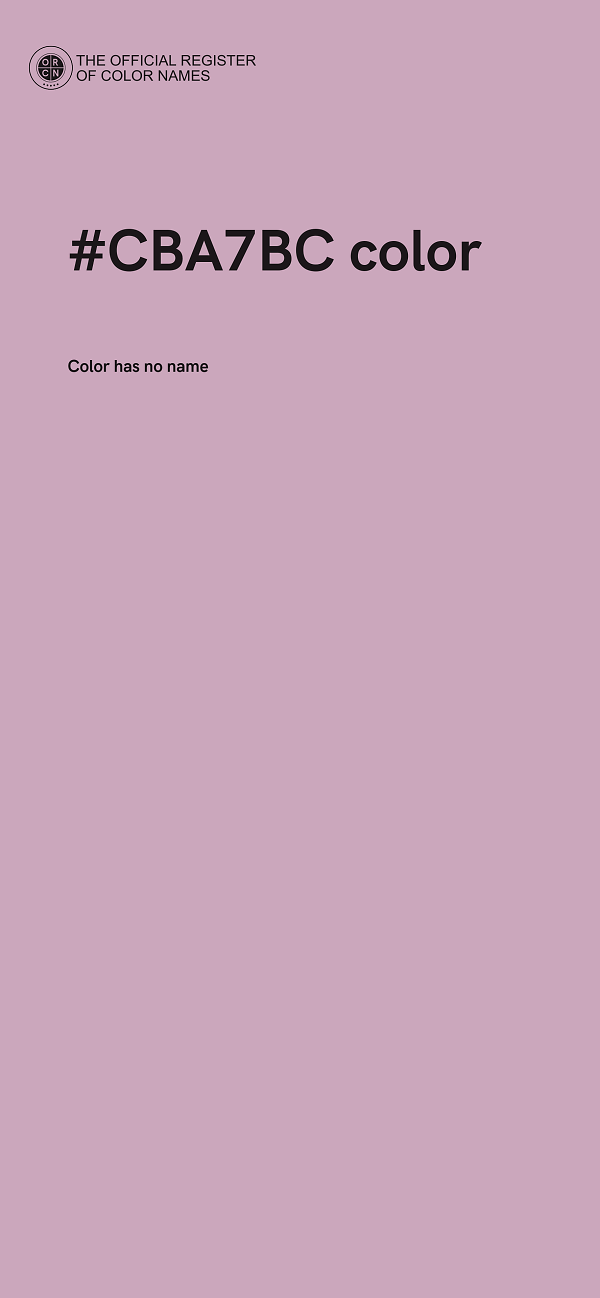 #CBA7BC color image
