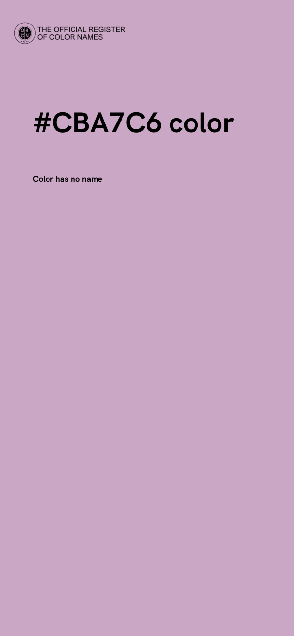 #CBA7C6 color image