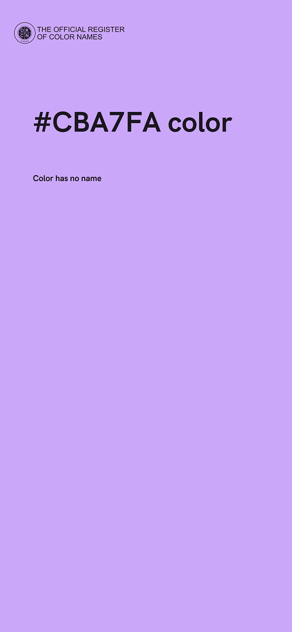 #CBA7FA color image