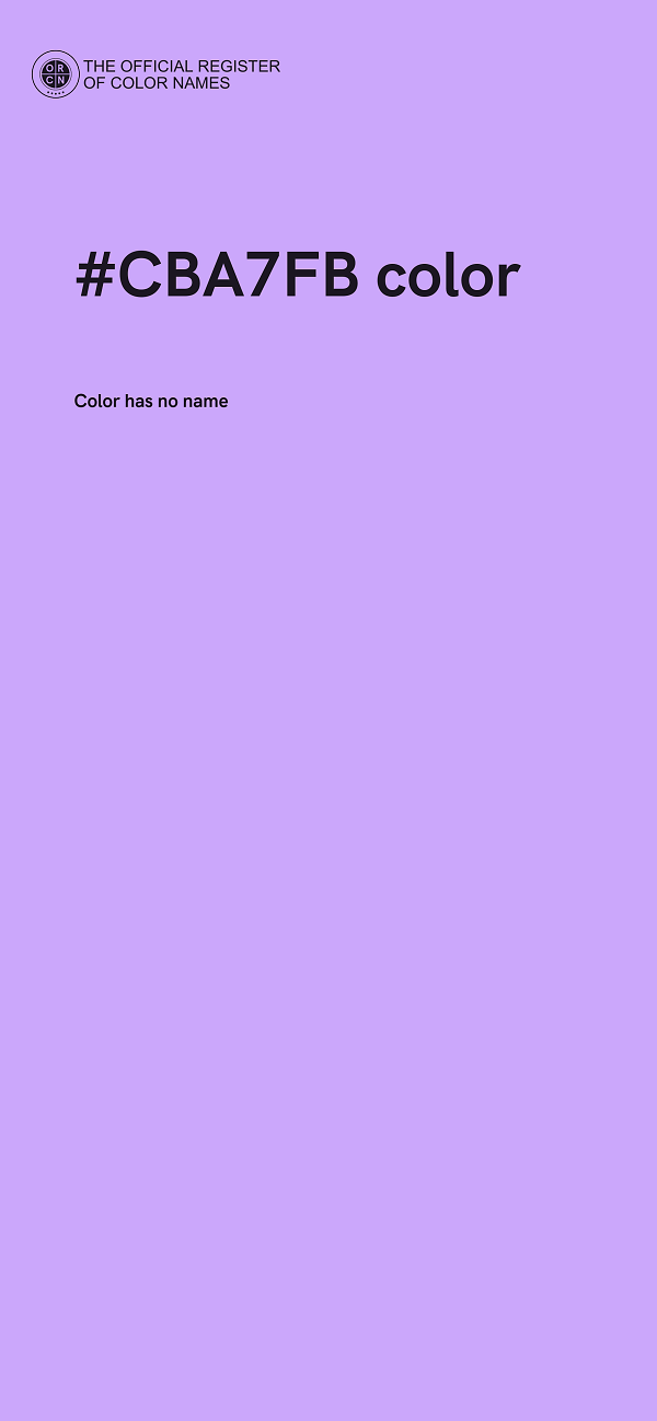 #CBA7FB color image