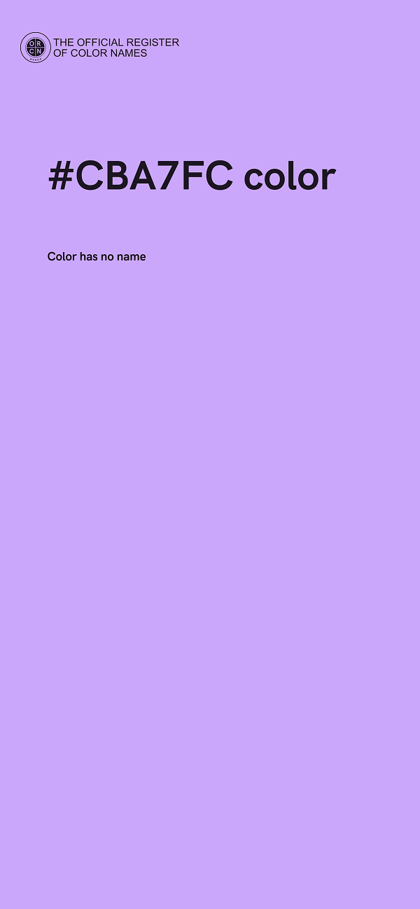 #CBA7FC color image