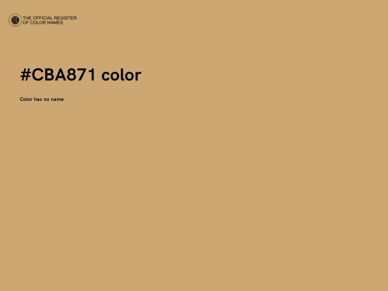 #CBA871 color image