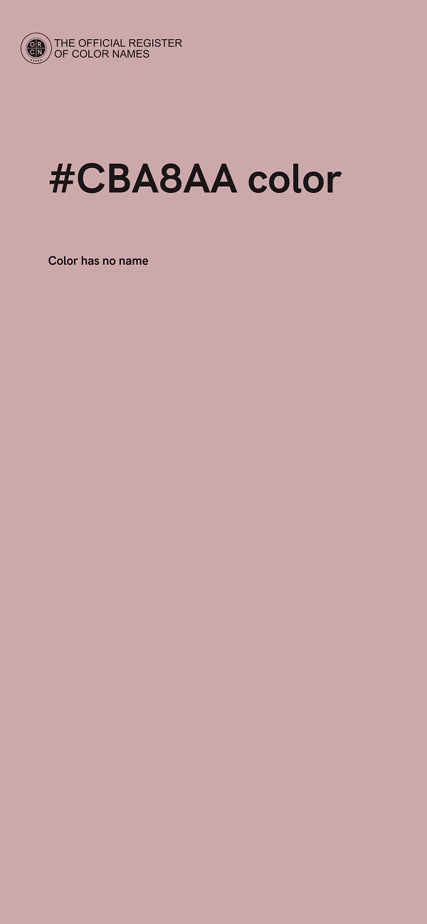 #CBA8AA color image