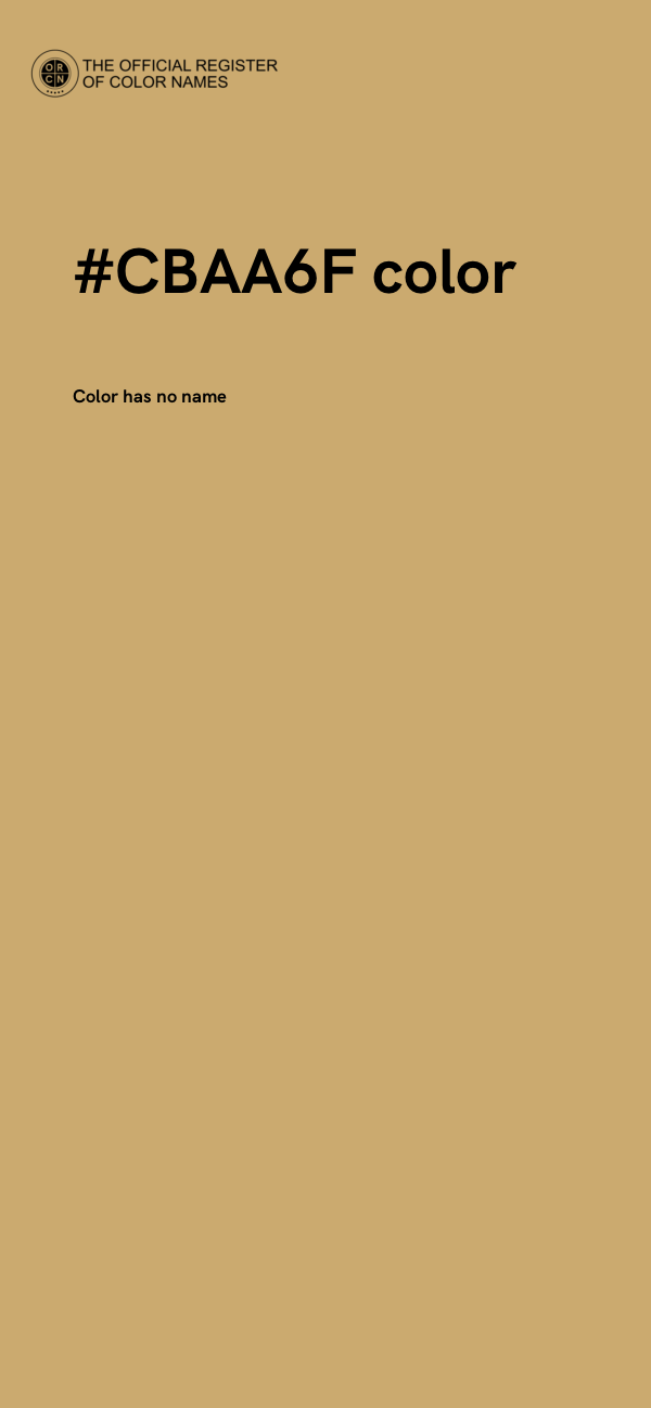 #CBAA6F color image