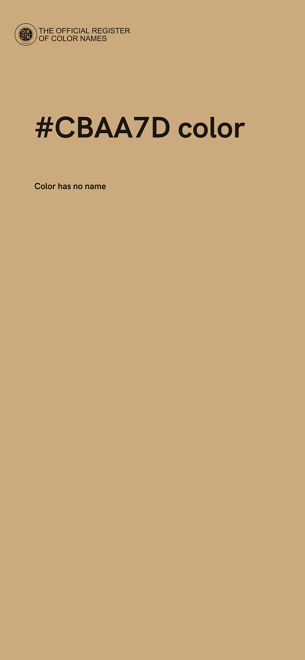 #CBAA7D color image