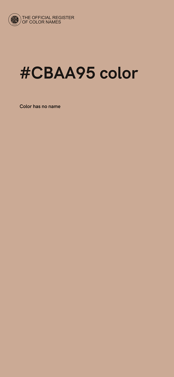 #CBAA95 color image