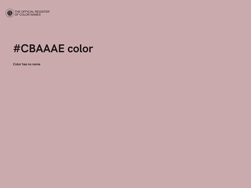 #CBAAAE color image