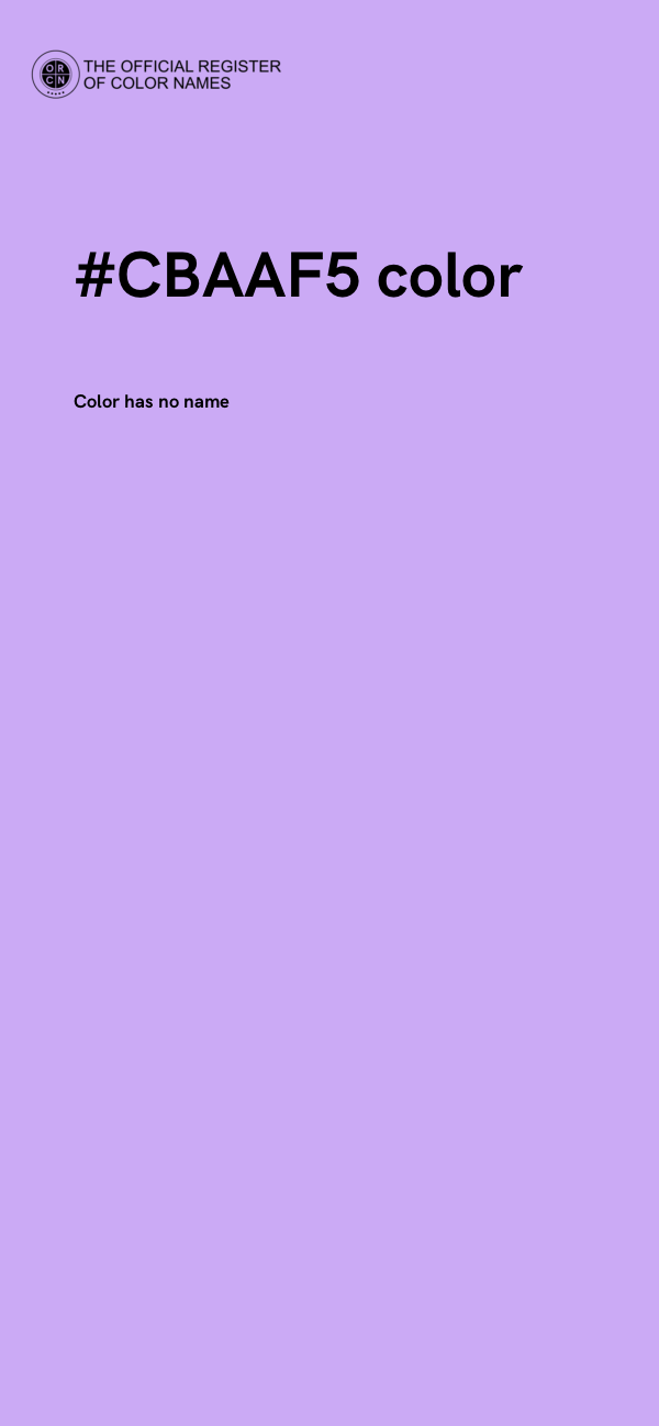 #CBAAF5 color image