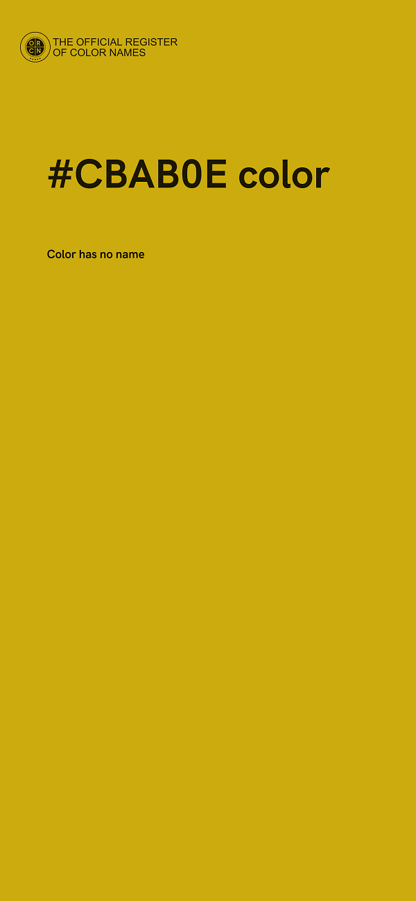 #CBAB0E color image
