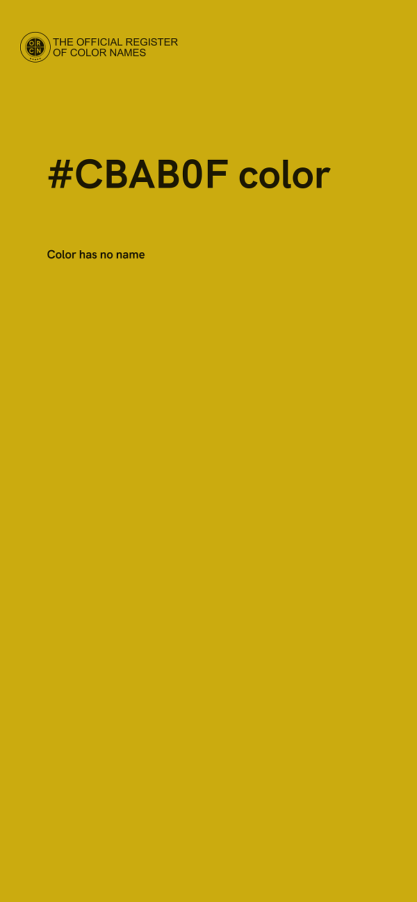 #CBAB0F color image