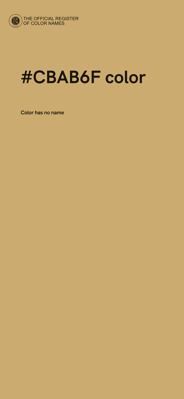 #CBAB6F color image