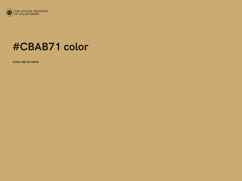 #CBAB71 color image