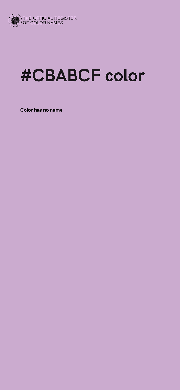 #CBABCF color image