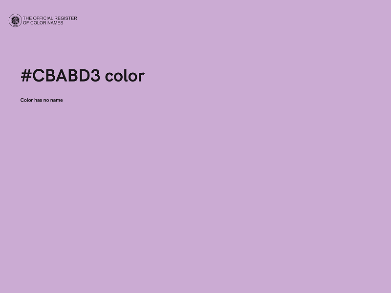 #CBABD3 color image
