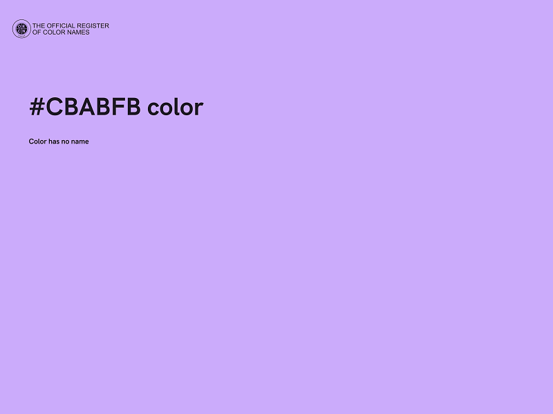 #CBABFB color image