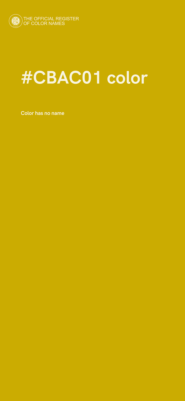 #CBAC01 color image