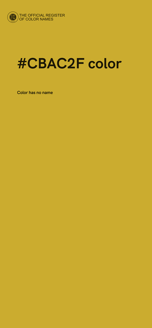 #CBAC2F color image