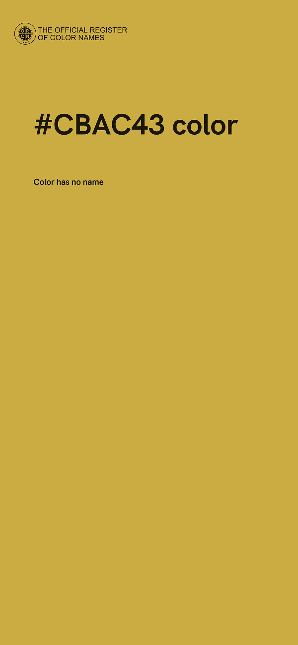 #CBAC43 color image