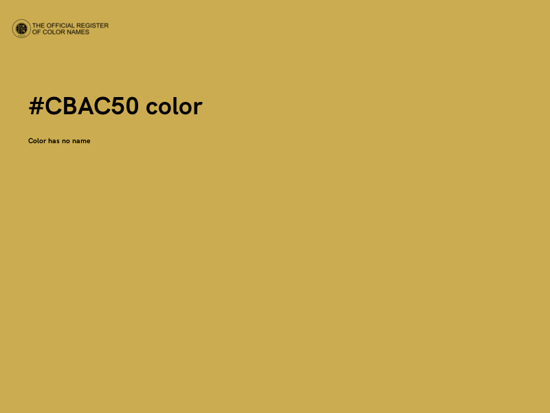 #CBAC50 color image