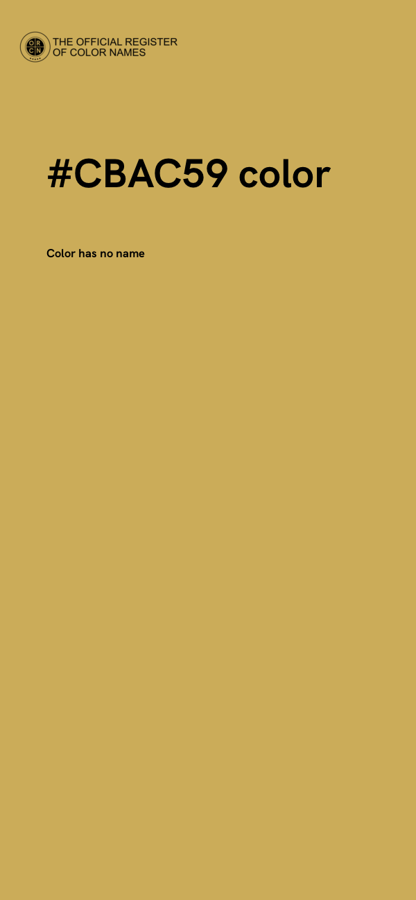 #CBAC59 color image