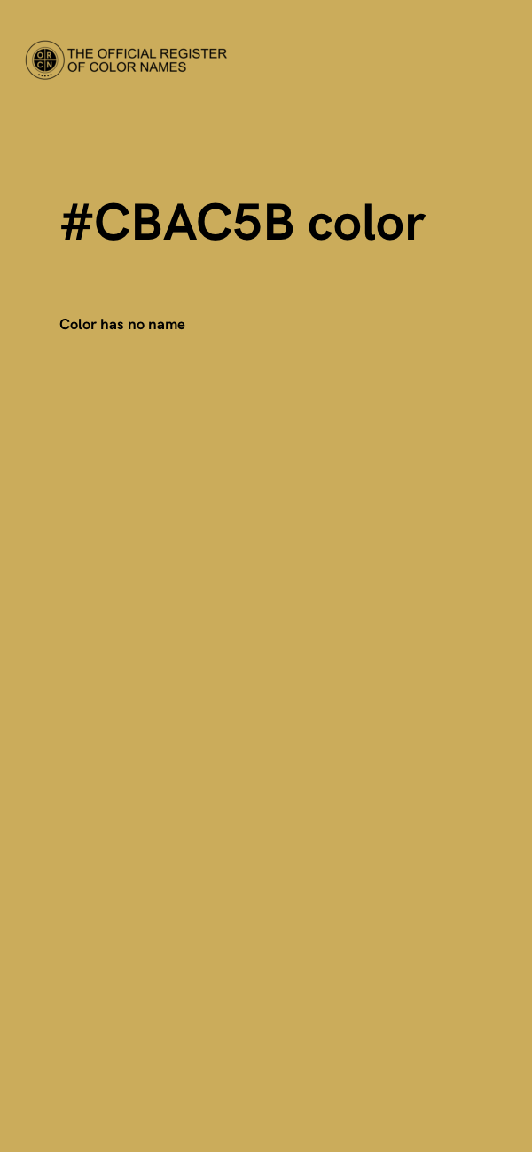 #CBAC5B color image