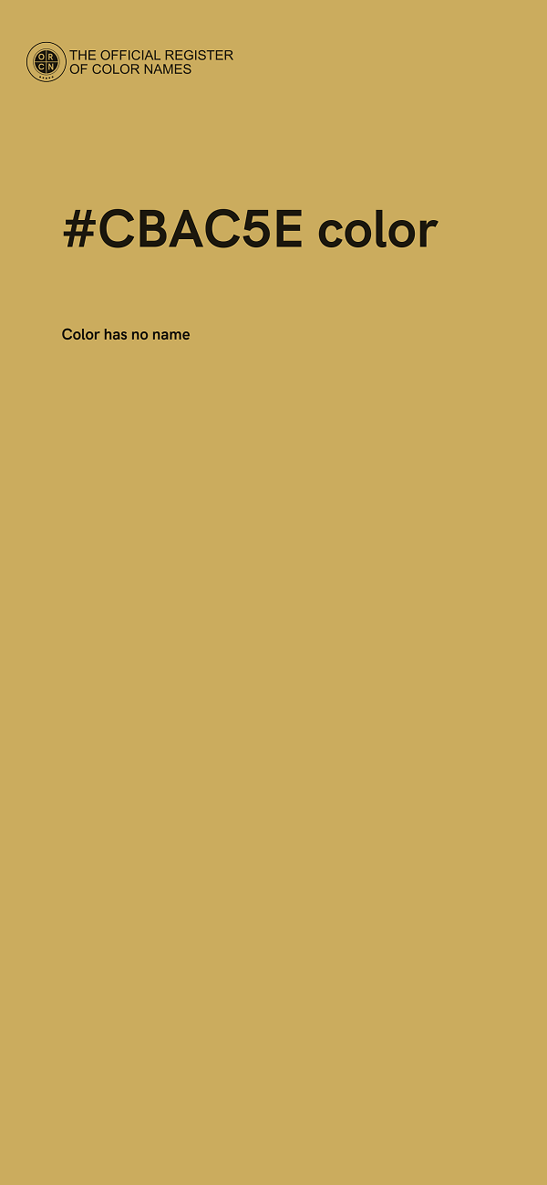 #CBAC5E color image
