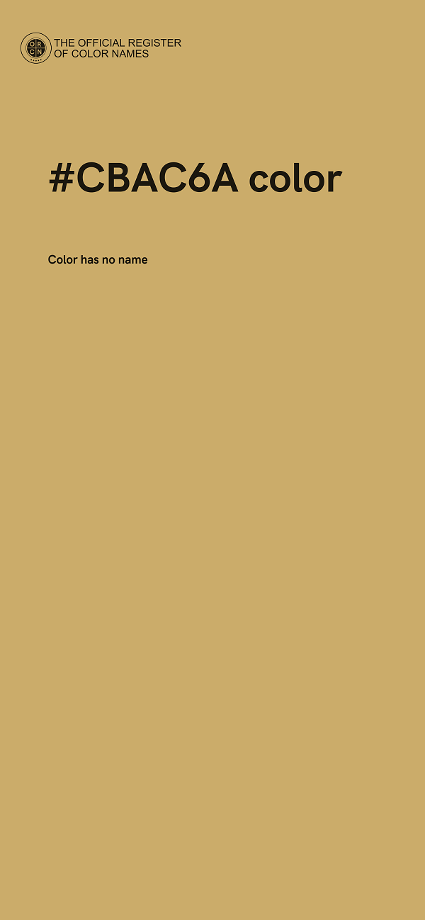 #CBAC6A color image