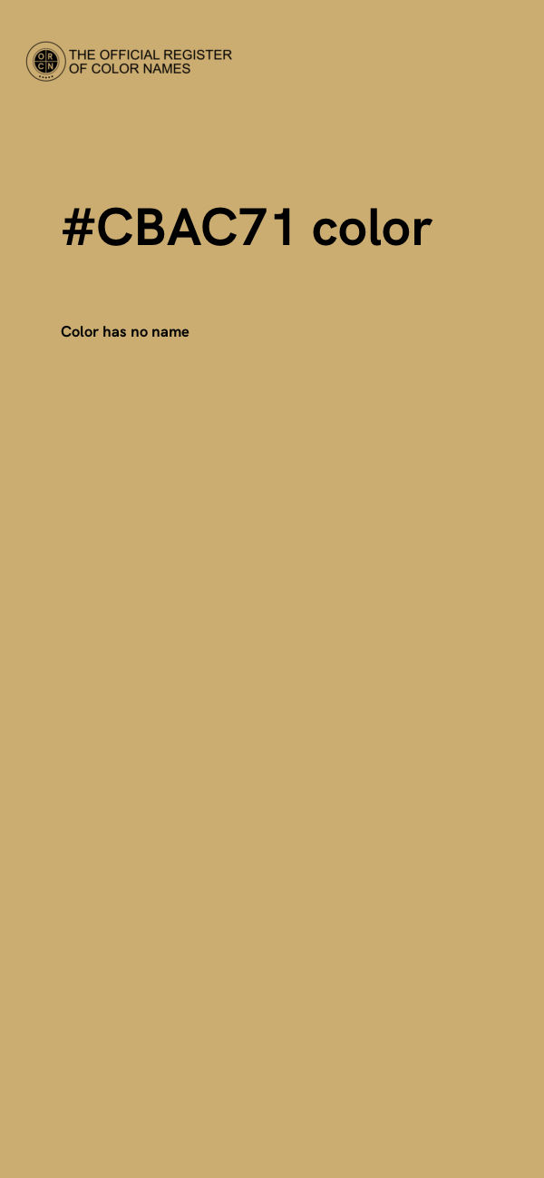 #CBAC71 color image