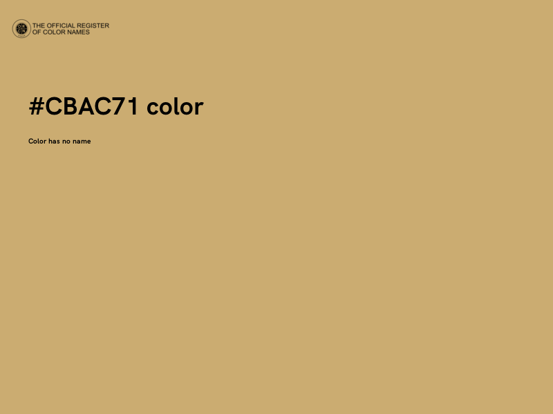#CBAC71 color image