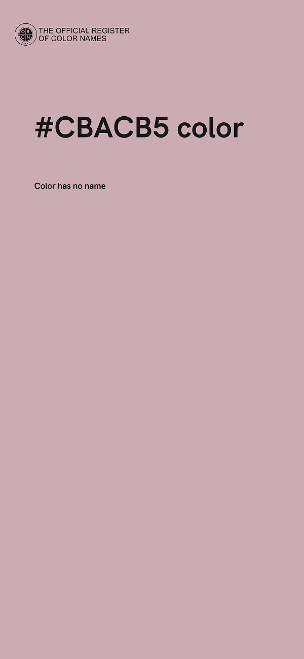 #CBACB5 color image