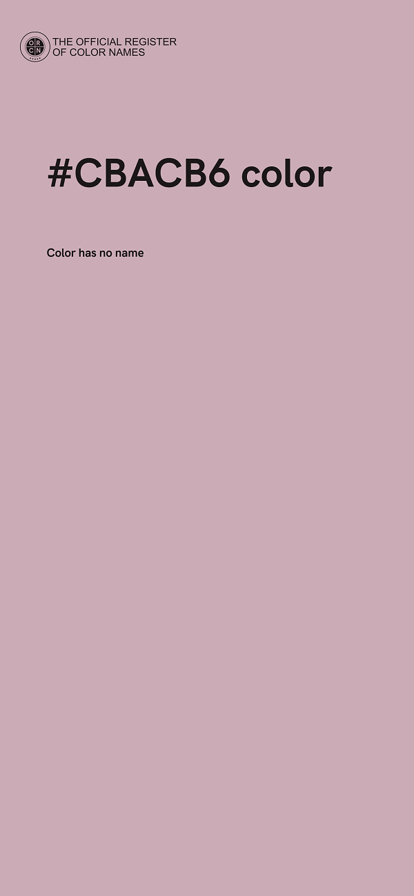 #CBACB6 color image