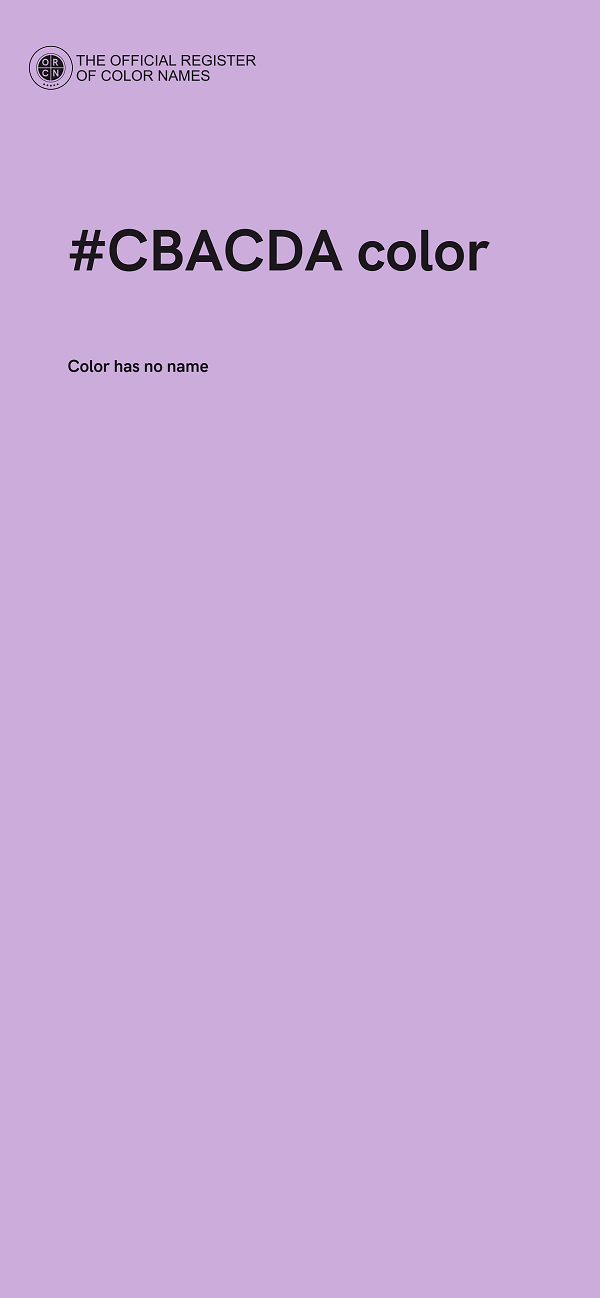 #CBACDA color image