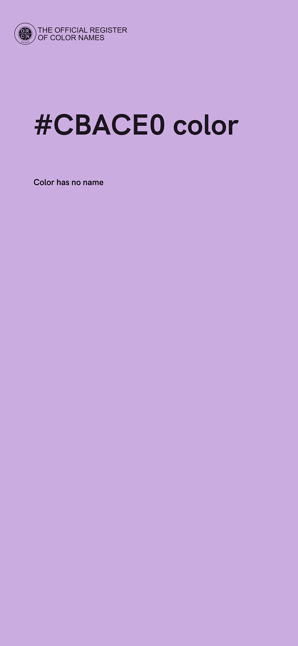 #CBACE0 color image