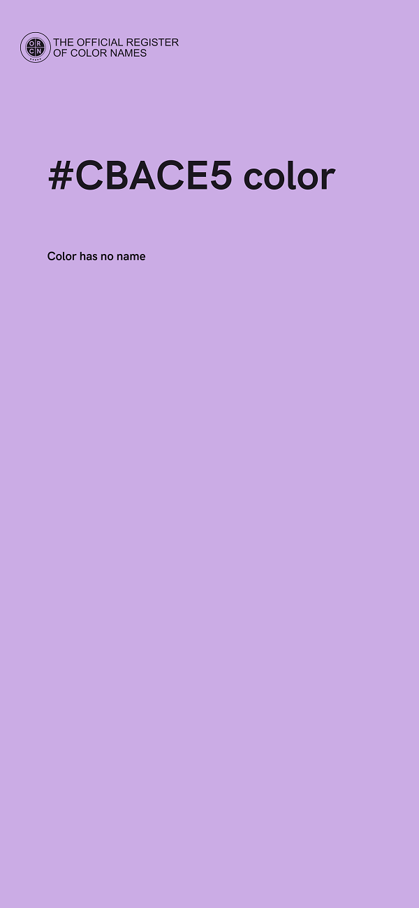 #CBACE5 color image